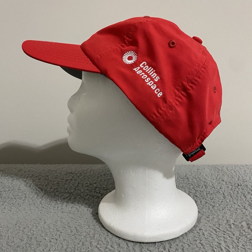 Collins Aerospace Hat Imperial Red Baseball Cap Adjustable Logo Active Golf NEW